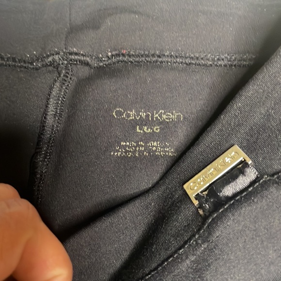 Calvin Klein Black straight-legged slacks. - Picture 4 of 4